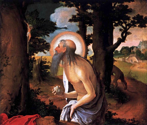 St Jerome Penitent by Lucas van Leyden